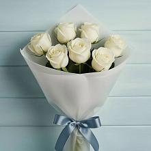 Букет 7 Белых роз Эдлесс Лав в Анджиевский