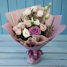Букет цветов из:  Розы и Лизиантусы в Анджиевский