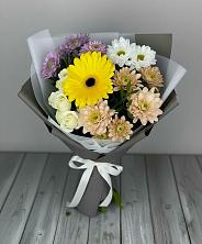 Букет цветов из:  Розы, Герберы и Хризантемы в Анджиевский