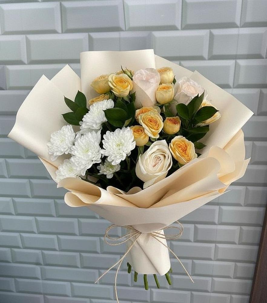 Букет цветов из: Розы и Хризантемы в Анджиевский