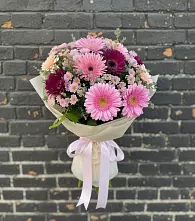 Букет цветов из:  Герберы и Хризантемы в Анджиевский