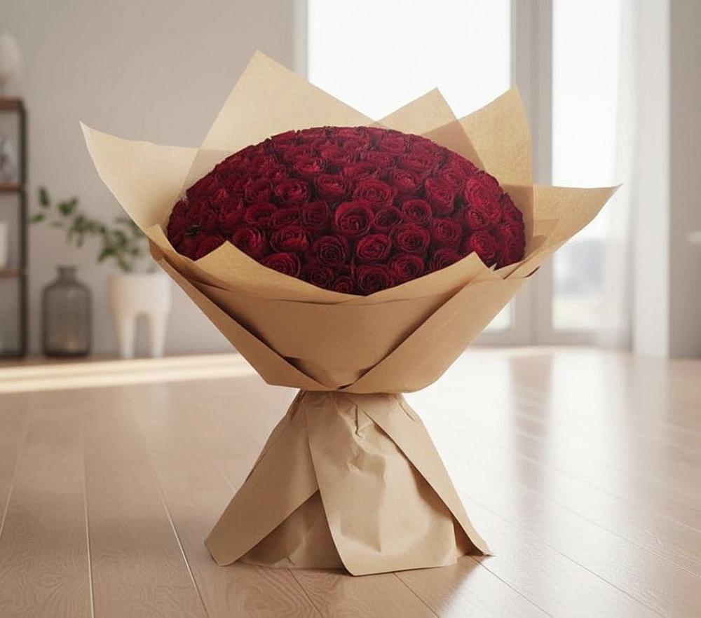 Букет 101 Красная роза в Анджиевский