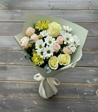 Букет цветов из:  Альстромерии, Розы и Хризантемы в Анджиевский