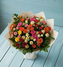 Букет Микс из разноцветных кустовых роз #REPLACE_PRED# Анджиевский